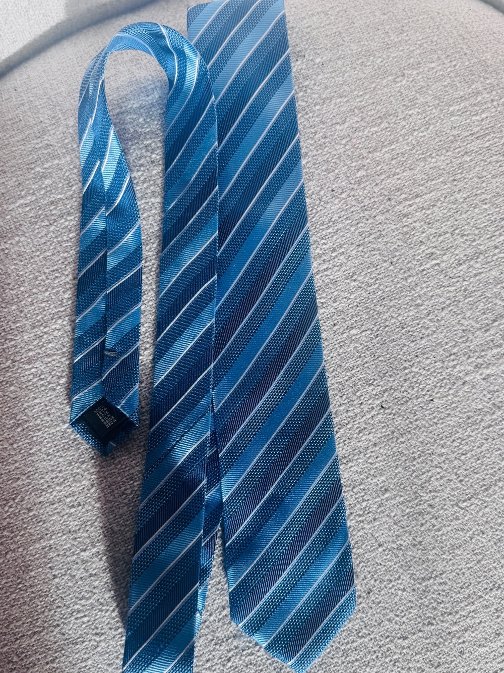 Italian Cristian Burg  Blue Striped Men's Tie